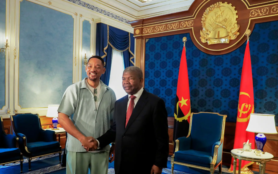 L’acteur et producteur américain Will Smith et le président angolais João Lourenço