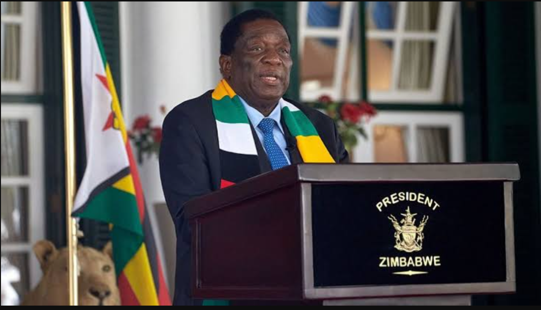 Le président zimbabwéen, Emmerson Mnangagwa,